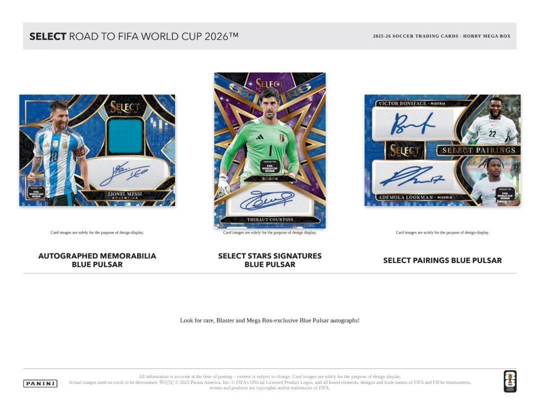 2025-26 Panini Select Road to FIFA World Cup 2026™ Hobby Mega Box - YTCards