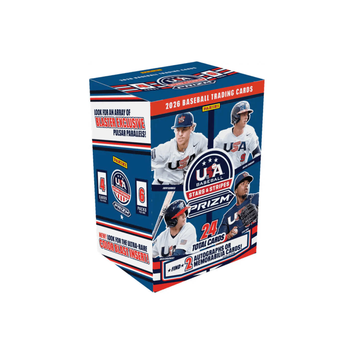 2026 Panini USA Stars & Stripes Prizm Baseball Blaster Box - YTCards