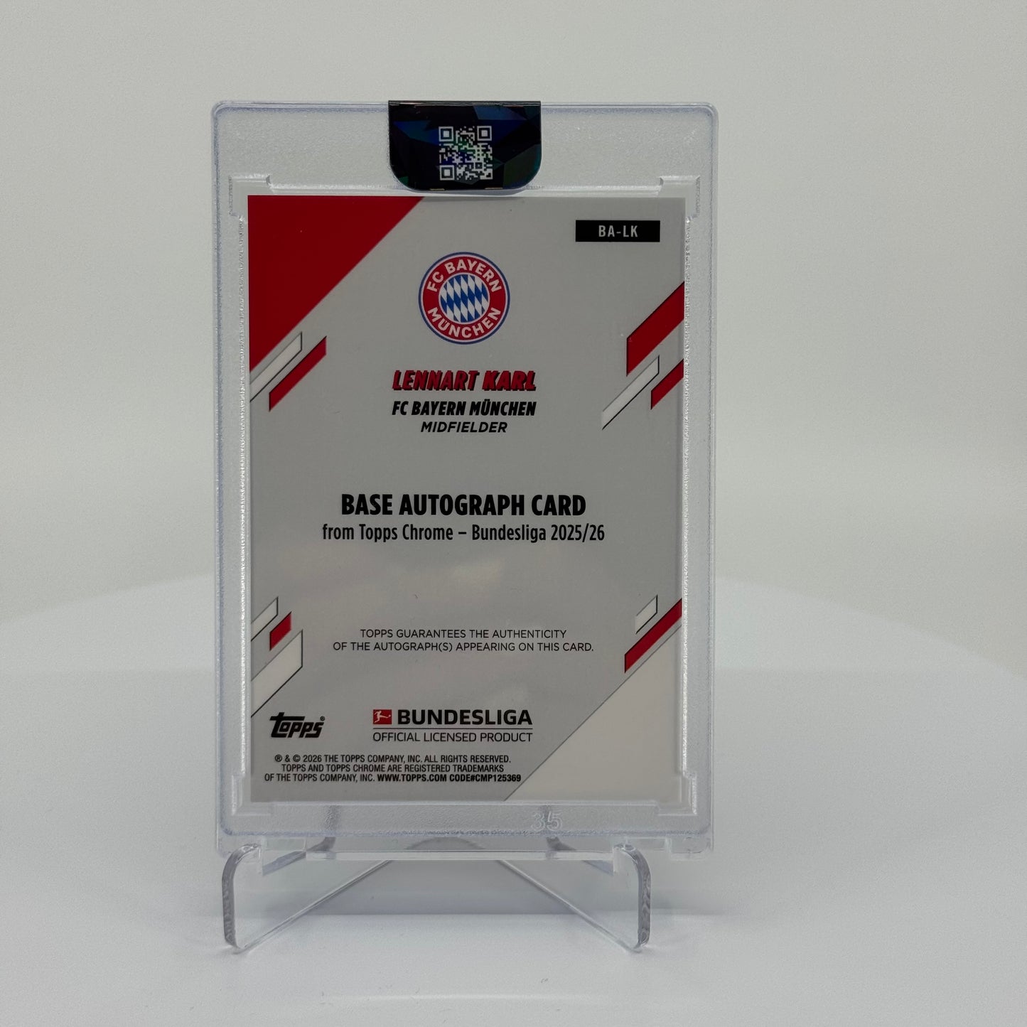 Lennart Karl (RC) - Topps Chrome Bundesliga 2025-26 - Black Wave Autograph /10 #BA-LK