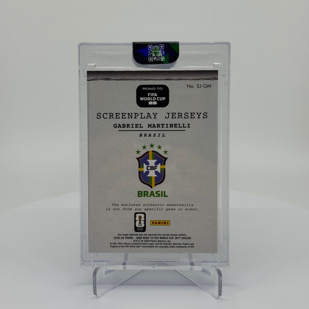 Gabriel Martinelli - 2025-26 Panini NOIR Road to FIFA World Cup - Screenplay Jerseys /99 SJ-GM - YTCards