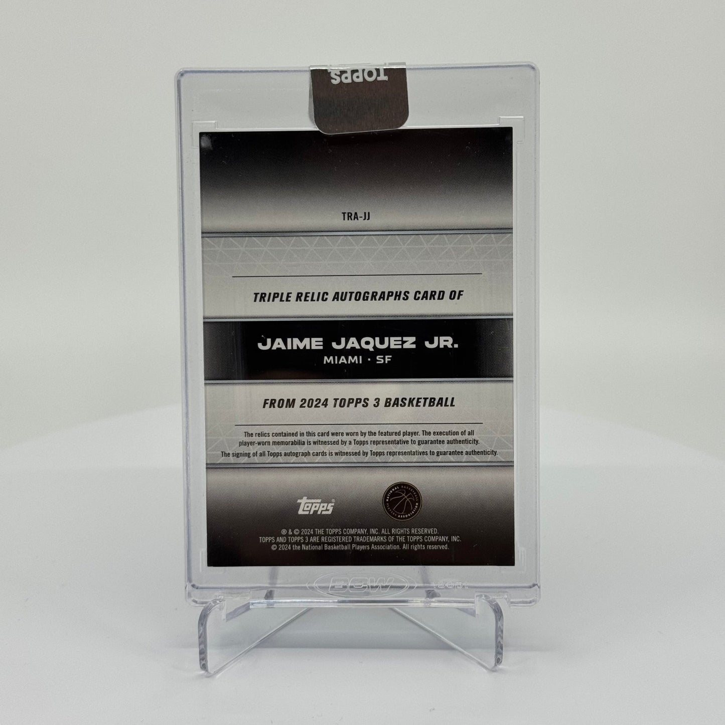 Jaime Jaquez Jr. - 2023-24 Topps 3 Basketball - Triple Relic Autographs On-Card /49 TRA-JJ - YTCards