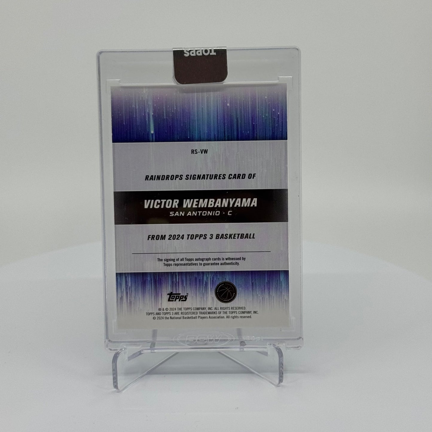 Victor Wembanyama (RC) - 2023-24 Topps 3 Basketball - Raindrops Signatures On-Card Gold /10 RS-VW - YTCards