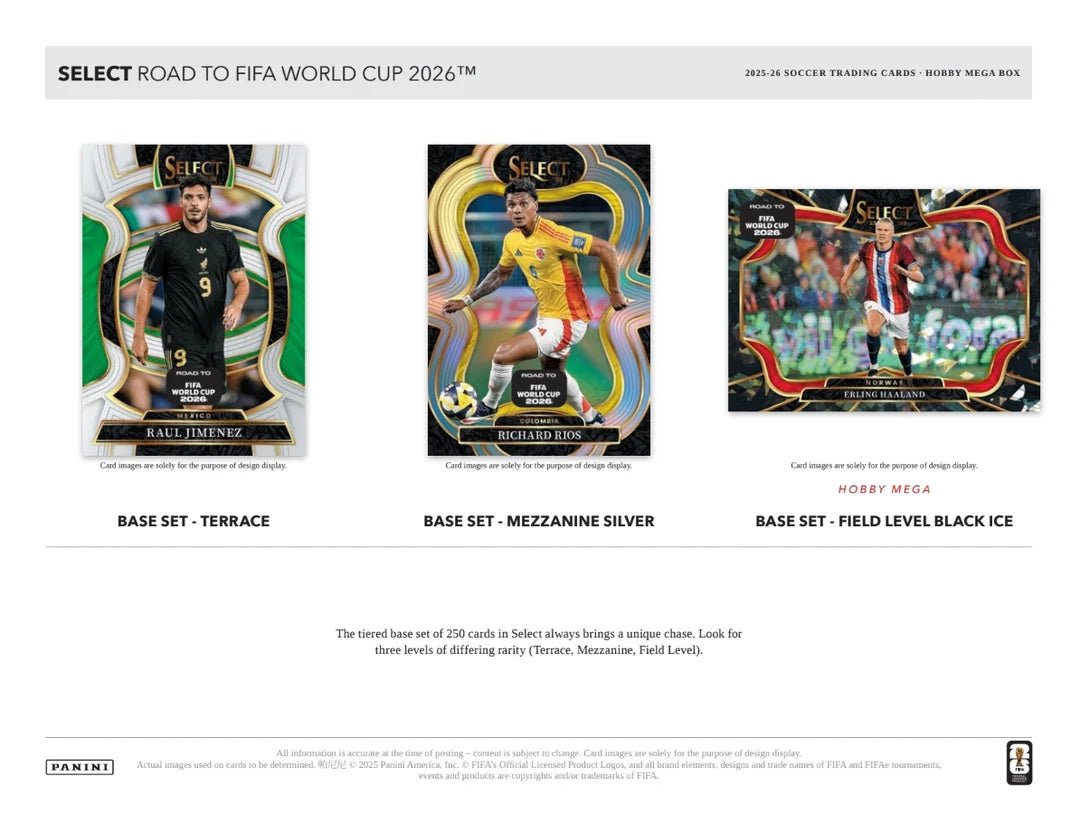 2025-26 Panini Select Road to FIFA World Cup 2026™ Hobby Mega Box - YTCards