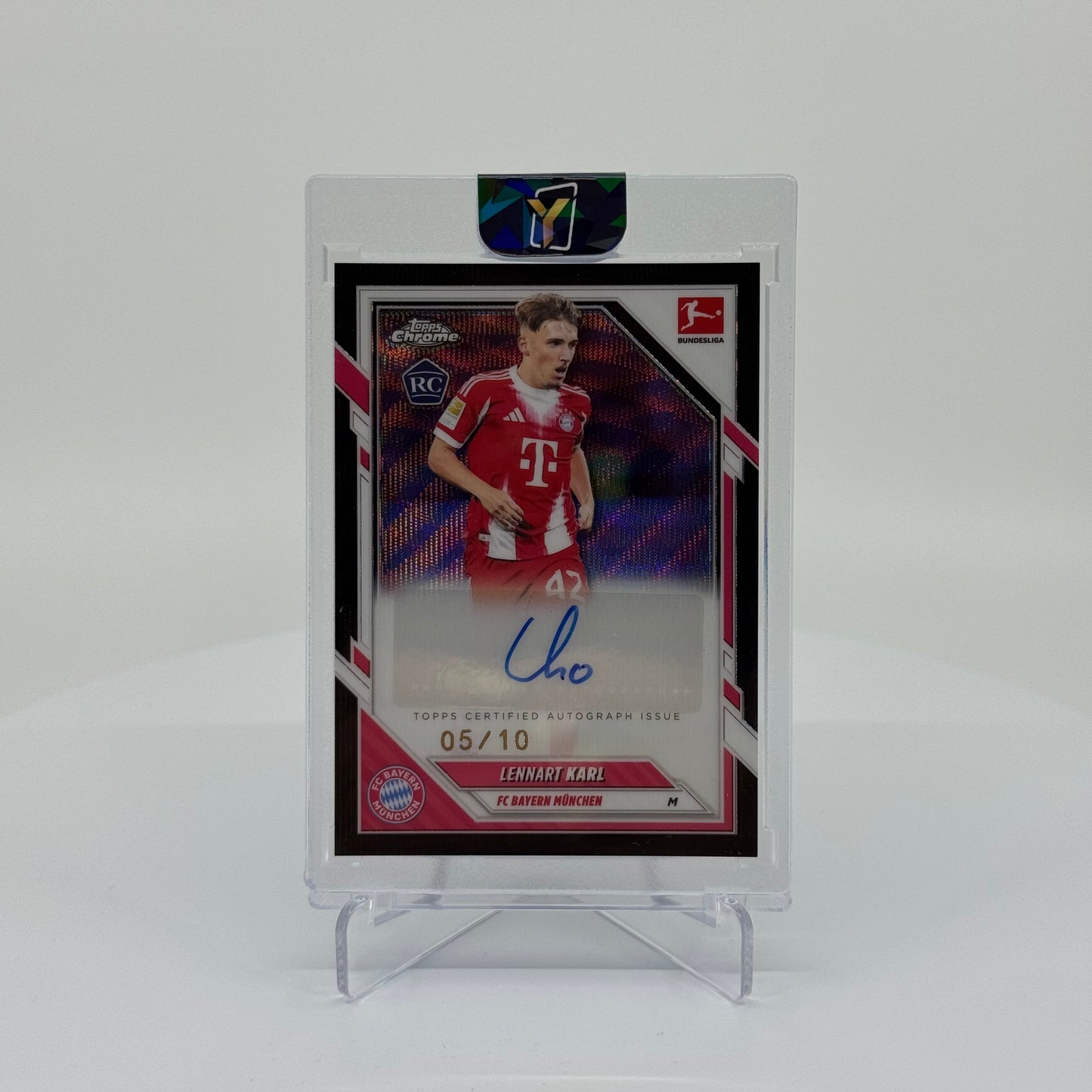 Lennart Karl (RC) - Topps Chrome Bundesliga 2025-26 - Black Wave Autograph /10 #BA-LK