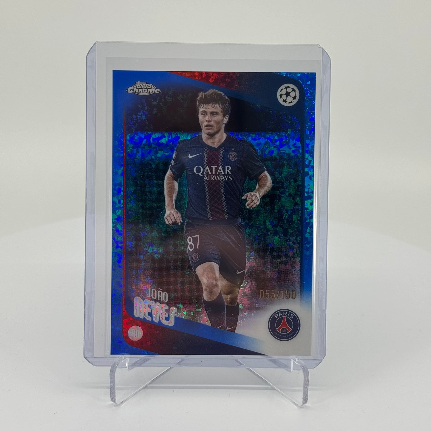 Joao Neves - Topps Chrome UEFA Club Competitions 2025-26 - Blue Glitter /150