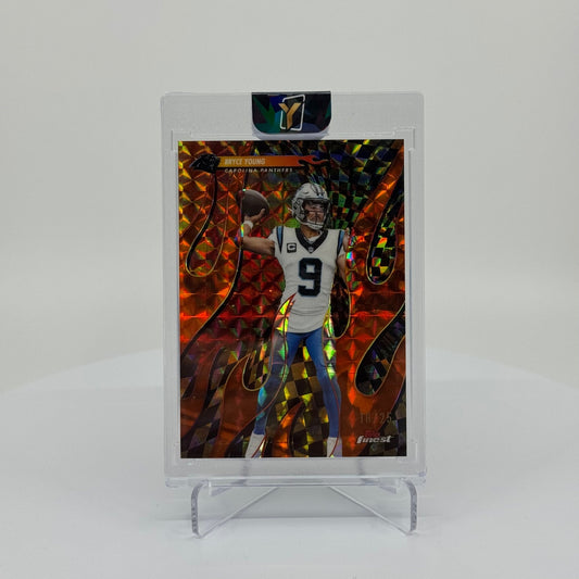 Bryce Young - 2025 Topps Finest Football - Torchers Orange Geometric /25 - YTCards