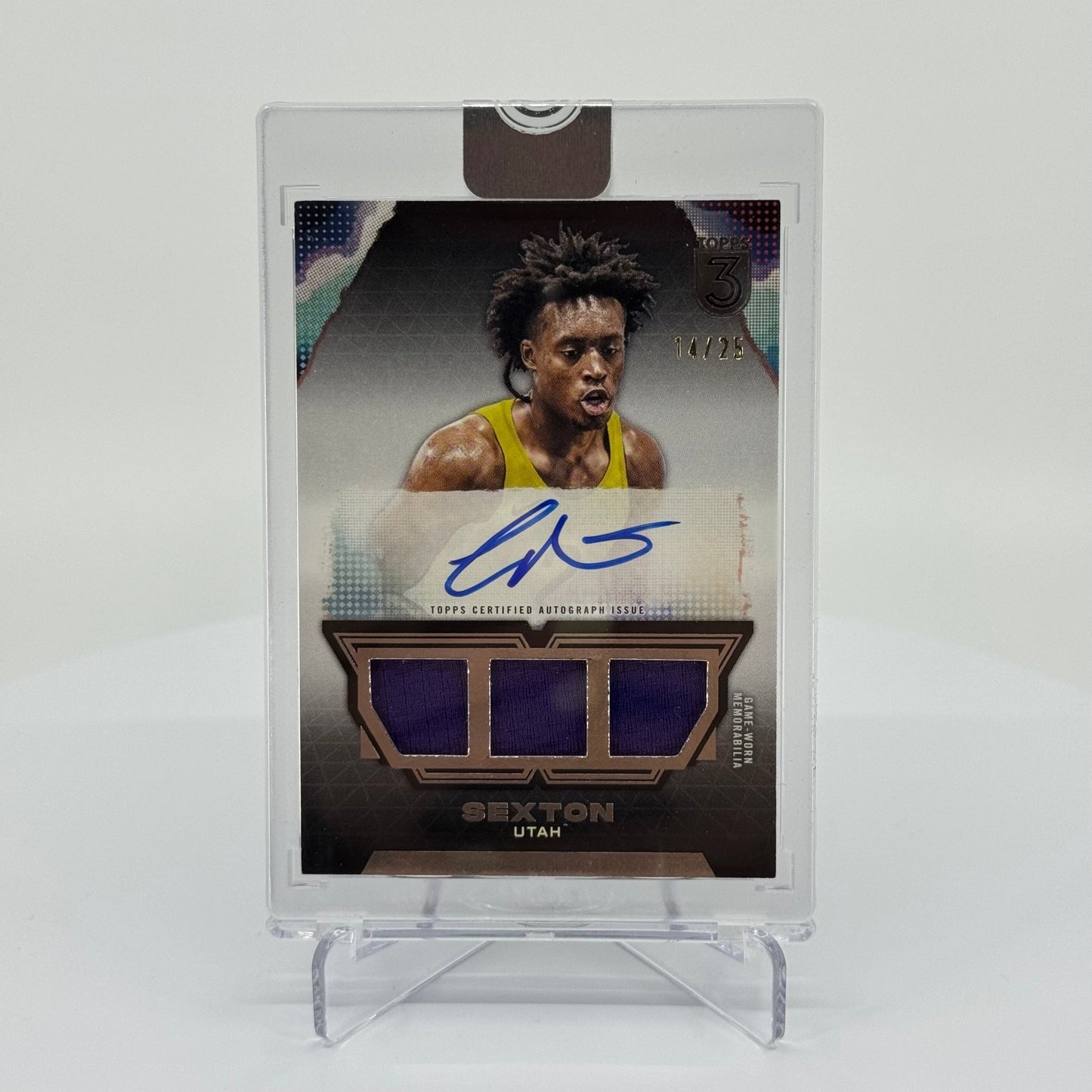 Collin Sexton - 2023-24 Topps 3 Basketball - Triple Relic Autographs On-Card /25 TRA-CS - YTCards
