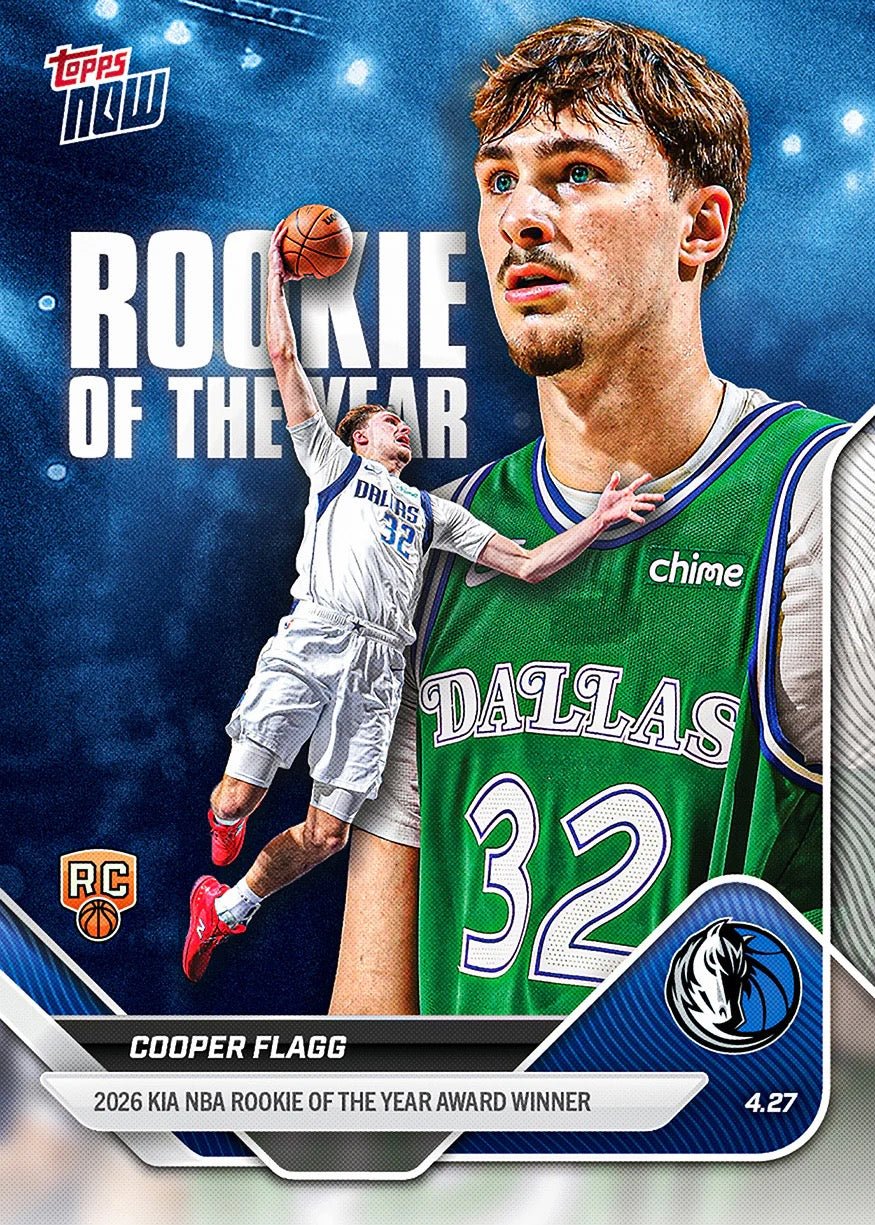 Cooper Flagg - 2025 - 26 NBA Topps NOW® - Card ROTY - YTCards