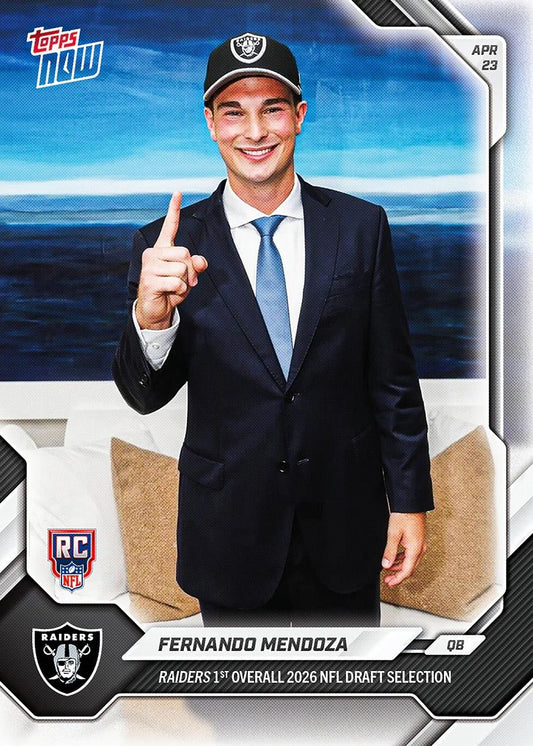 Fernando Mendoza - 2026 NFL Topps NOW® - Card FMEN - YTCards