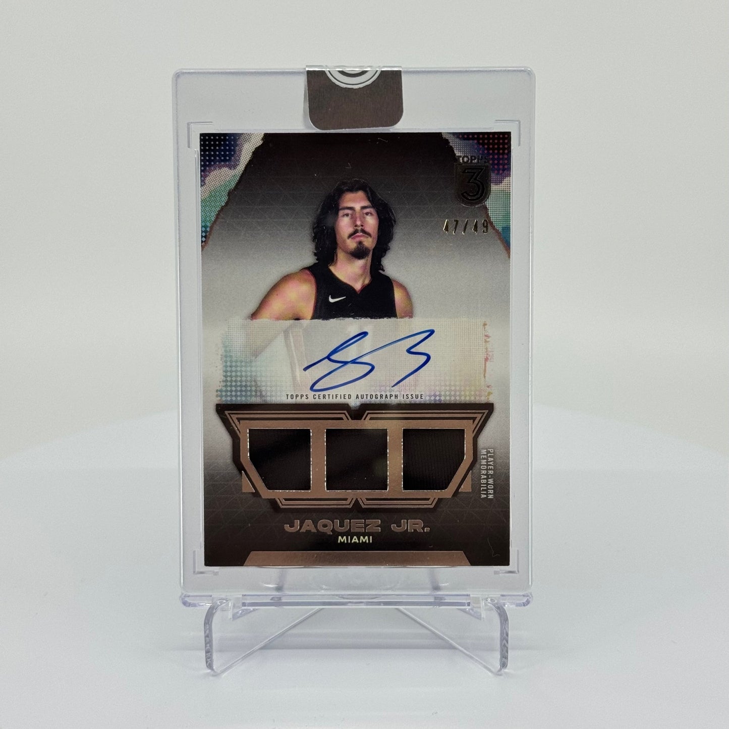 Jaime Jaquez Jr. - 2023-24 Topps 3 Basketball - Triple Relic Autographs On-Card /49 TRA-JJ - YTCards