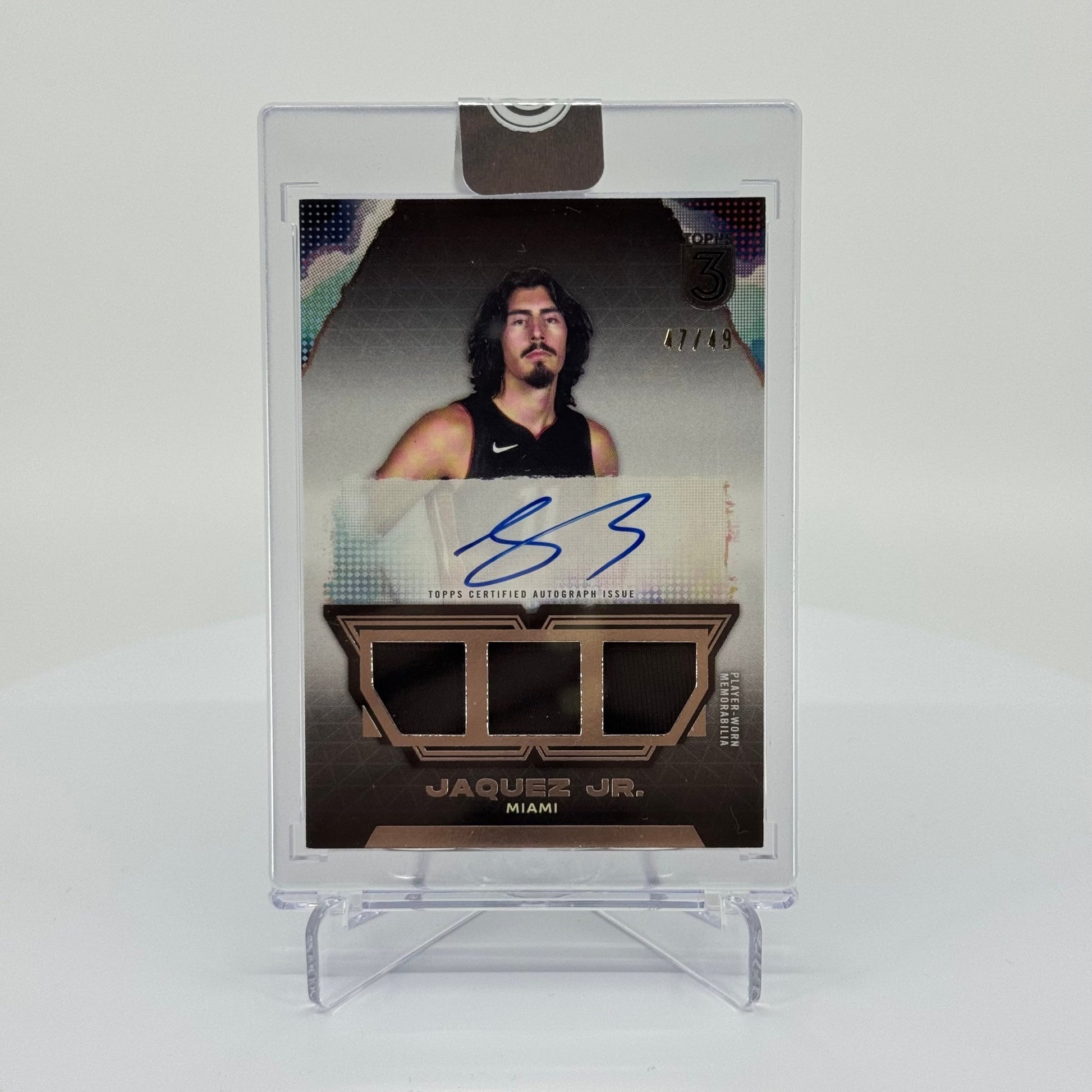 Jaime Jaquez Jr. - 2023-24 Topps 3 Basketball - Triple Relic Autographs On-Card /49 TRA-JJ - YTCards