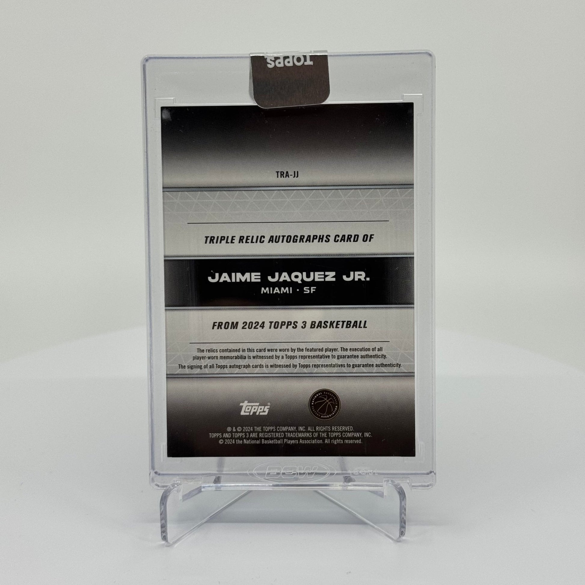 Jaime Jaquez Jr. - 2023-24 Topps 3 Basketball - Triple Relic Autographs On-Card /49 TRA-JJ - YTCards