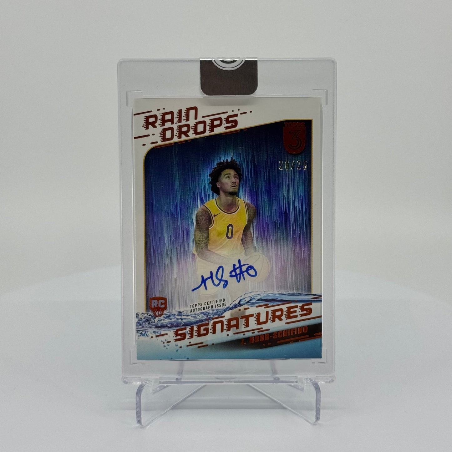 Jalen Hood-Schifino (RC) - 2023-24 Topps 3 Basketball - Raindrops Signatures On-Card Bronze /25 RS-JHS - YTCards