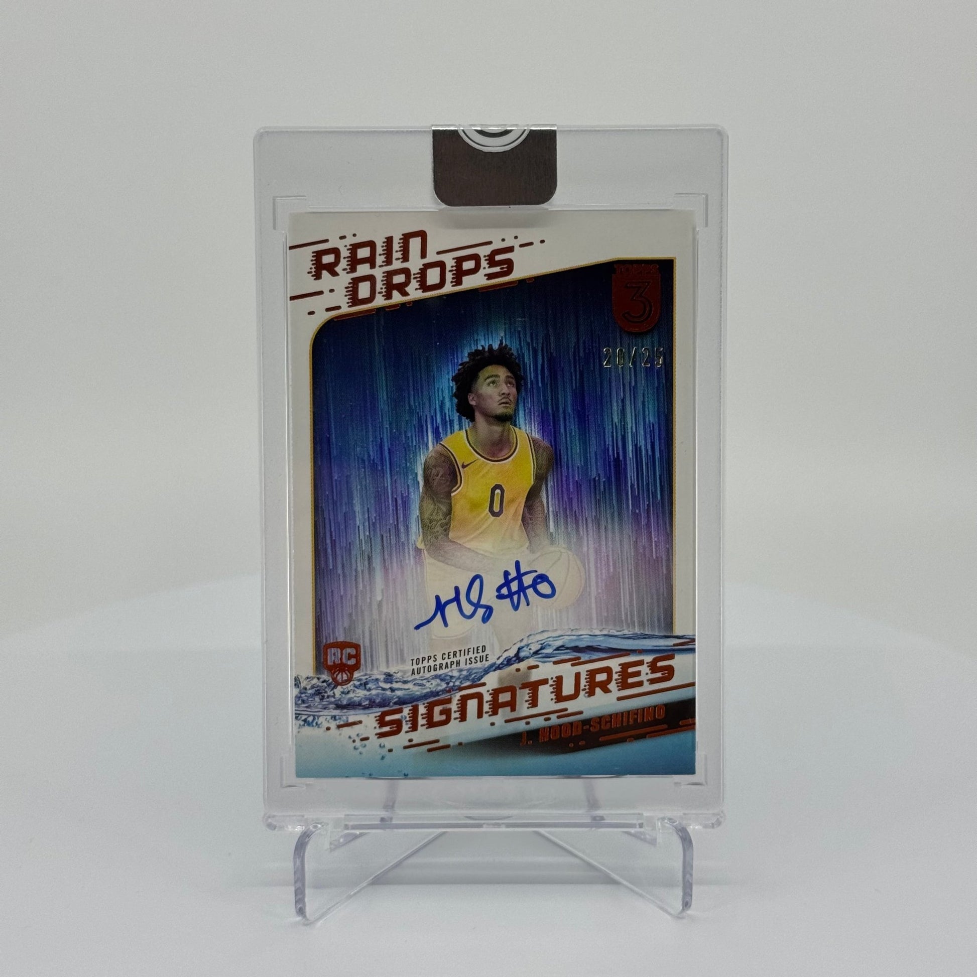 Jalen Hood-Schifino (RC) - 2023-24 Topps 3 Basketball - Raindrops Signatures On-Card Bronze /25 RS-JHS - YTCards