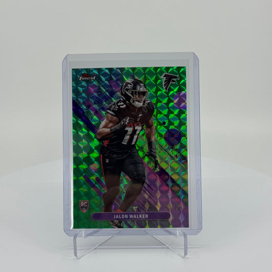 Jalon Walker (RC) - 2025 Topps Finest Football - Green Geometric /75 - YTCards