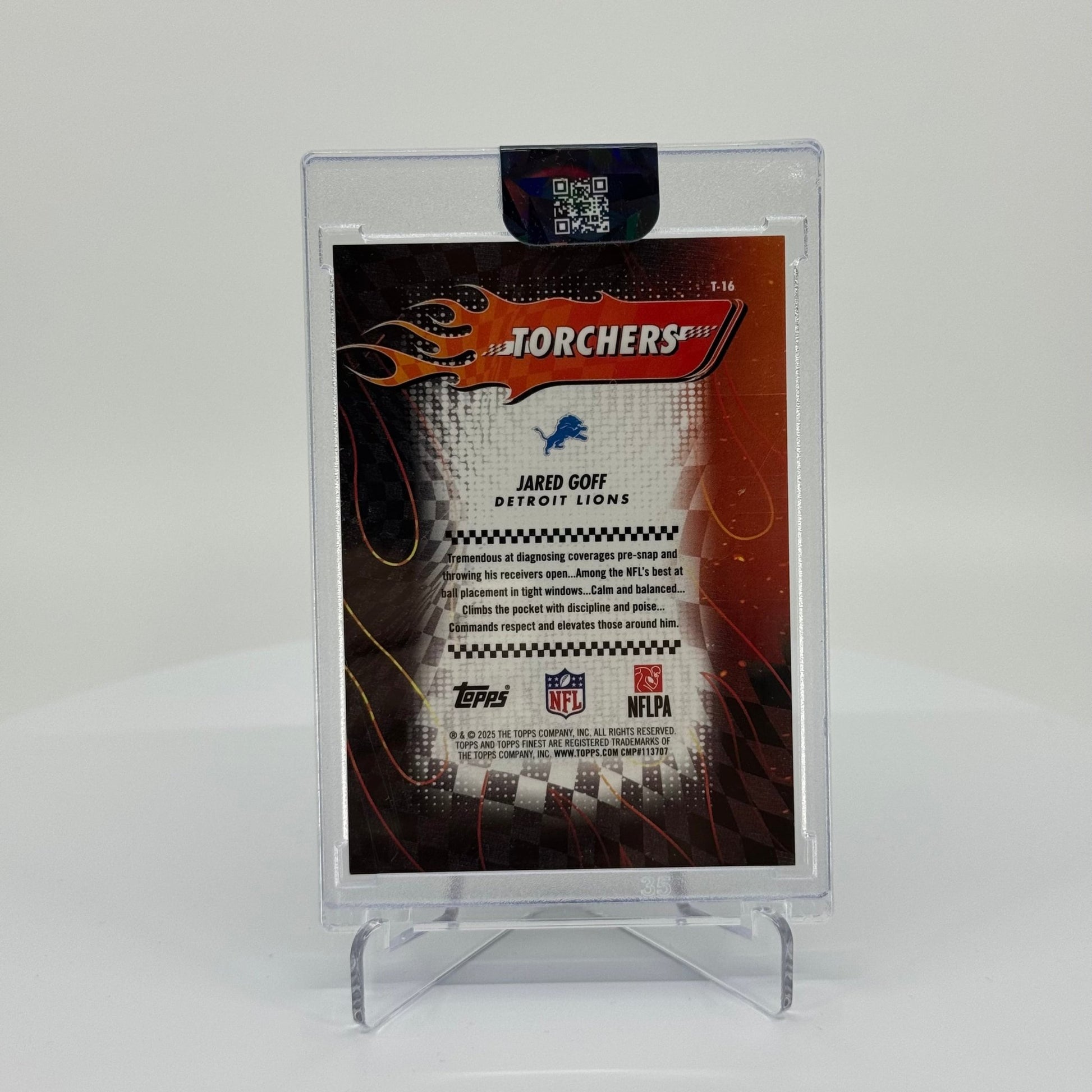 Jared Goff - 2025 Topps Finest Football - Torchers Black Geometric /10 - YTCards