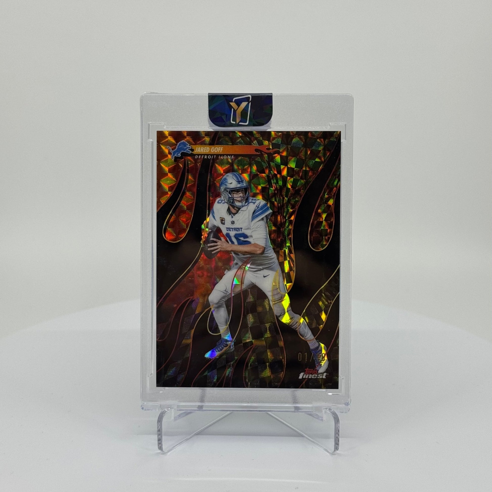 Jared Goff - 2025 Topps Finest Football - Torchers Black Geometric /10 - YTCards