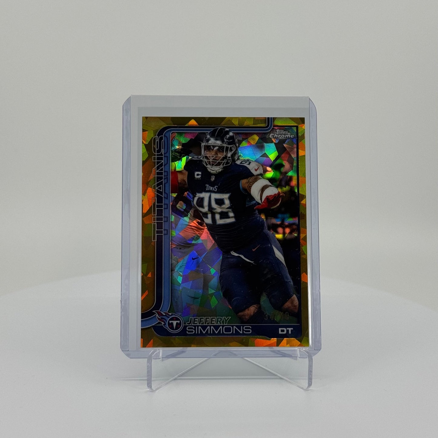 Jeffery Simmons - 2025 Topps Chrome Sapphire - Gold /50 - YTCards