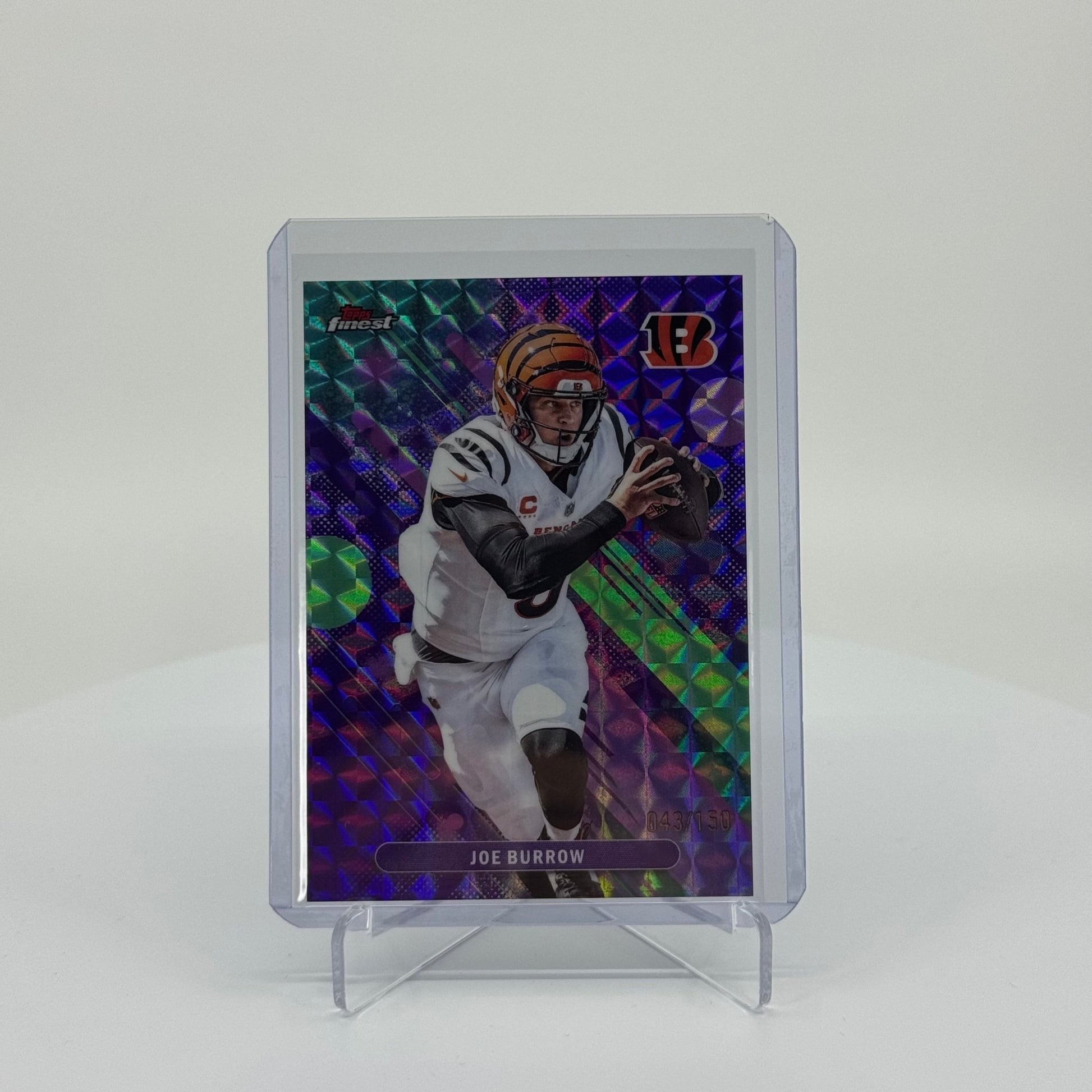 Joe Burrow - 2025 Topps Finest Football - Purple Geometric /150 - YTCards