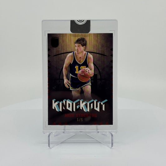 John Stockton - 2023-24 Topps 3 Basketball - Knockout /5 KO-23 - YTCards
