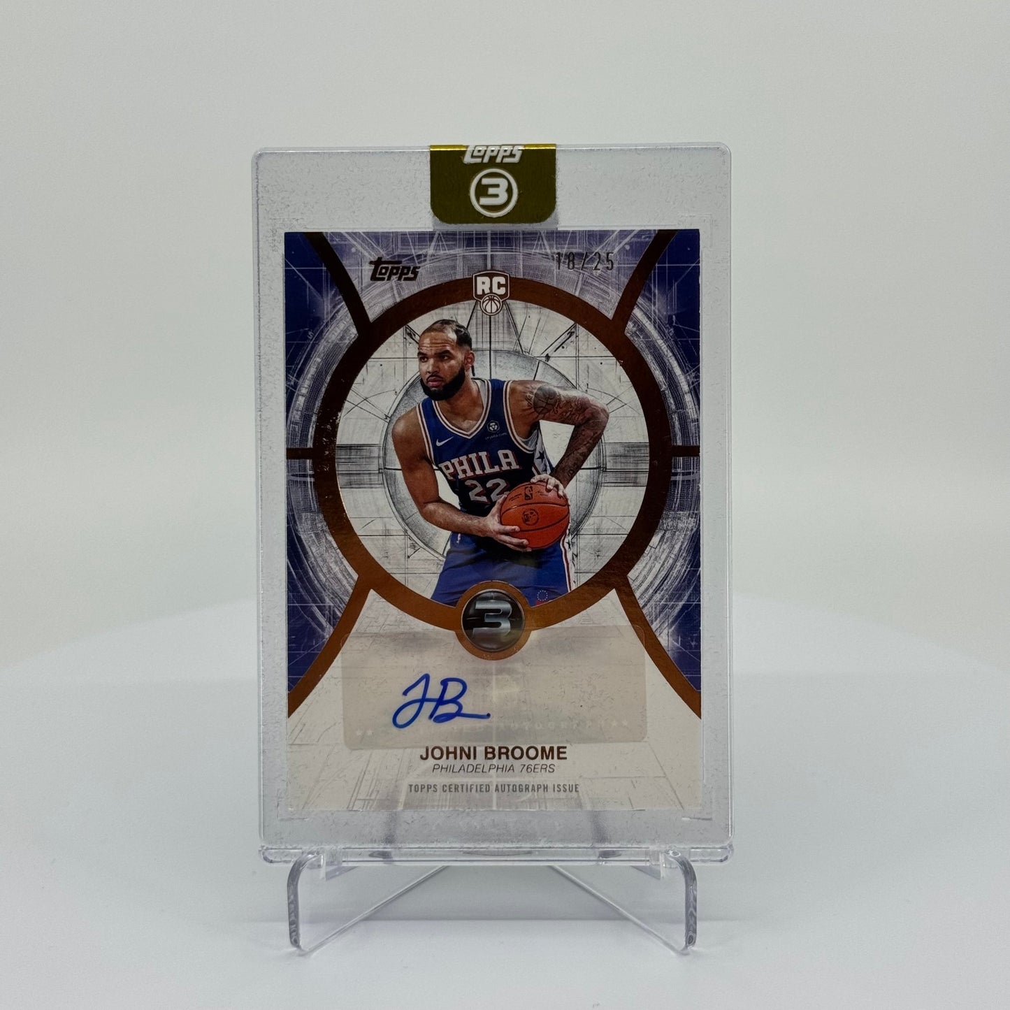 Johni Broome (RC) - 2025-26 Topps 3 Basketball - Rookie Autographs Card /25 RA-JBR - YTCards