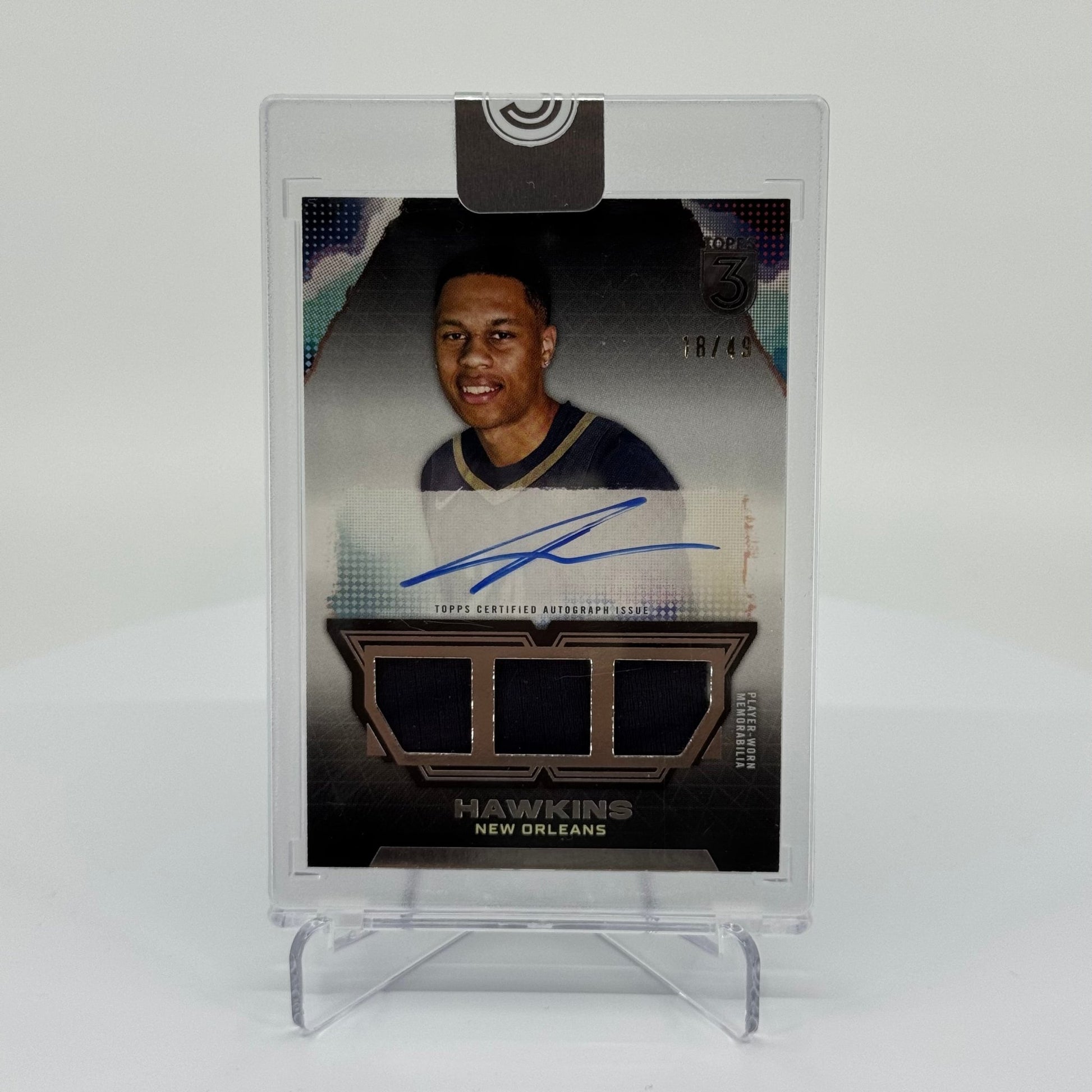 Jordan Hawkins - 2023-24 Topps 3 Basketball - Triple Relic Autographs On-Card /49 TRA-JH - YTCards