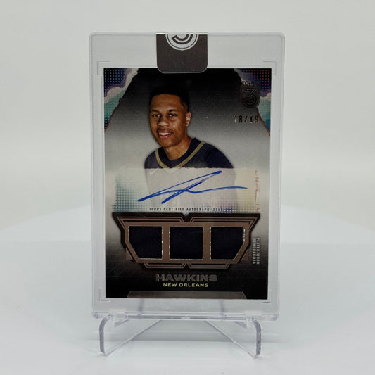 Jordan Hawkins - 2023-24 Topps 3 Basketball - Triple Relic Autographs On-Card /49 TRA-JH - YTCards