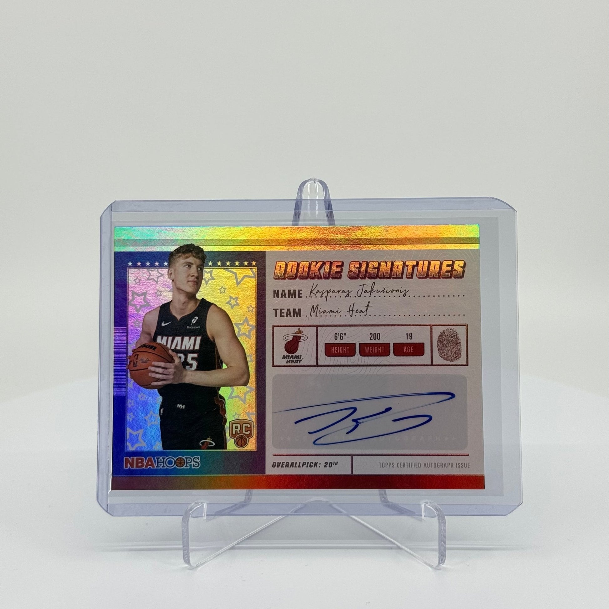 Kasparas Jakucionis (RC) - 2025-26 Topps NBA Hoops - Hoops Rookie Signatures HRS-KJ - YTCards