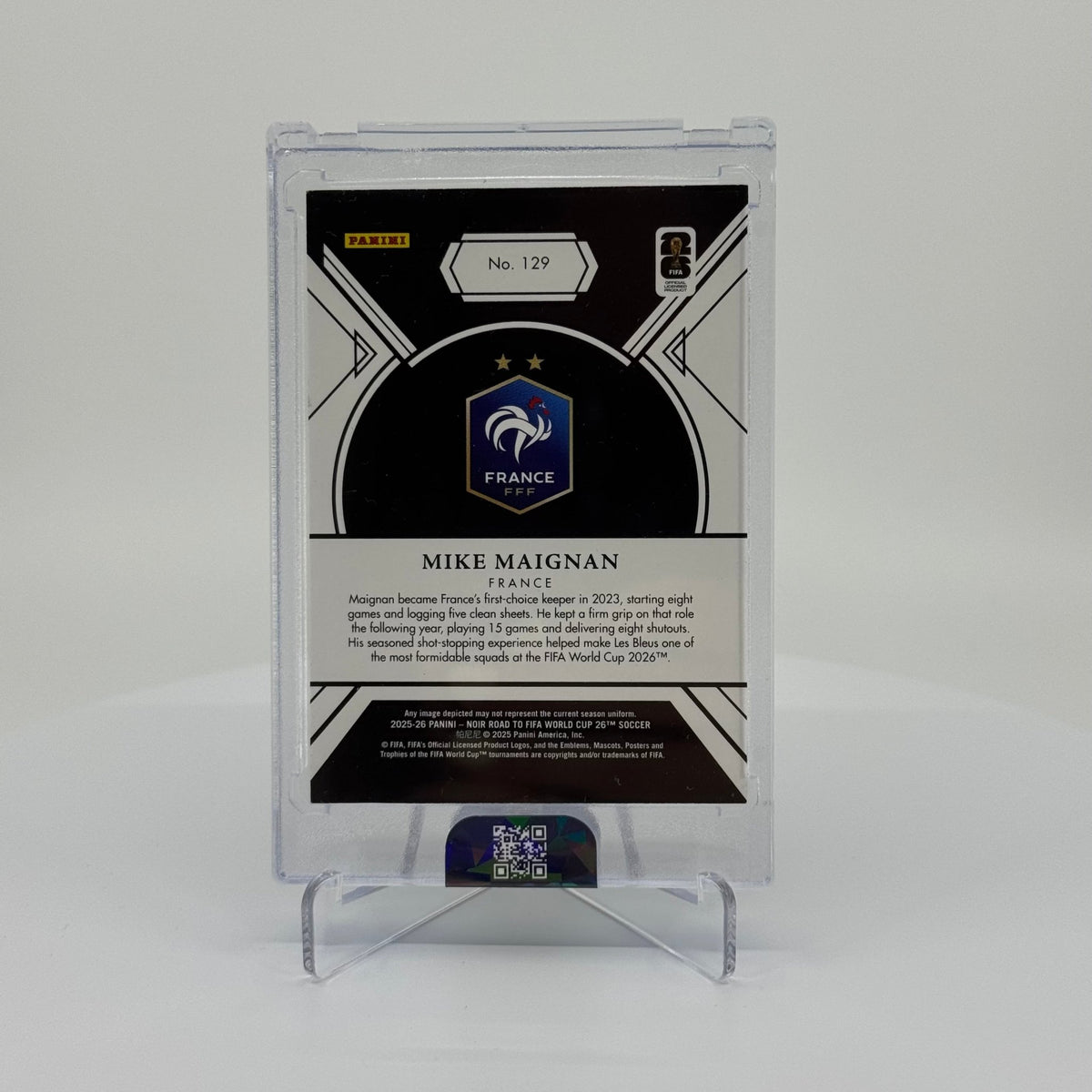 Mike Maignan - 2025-26 Panini NOIR Road to FIFA World Cup - Blue /25 - YTCards