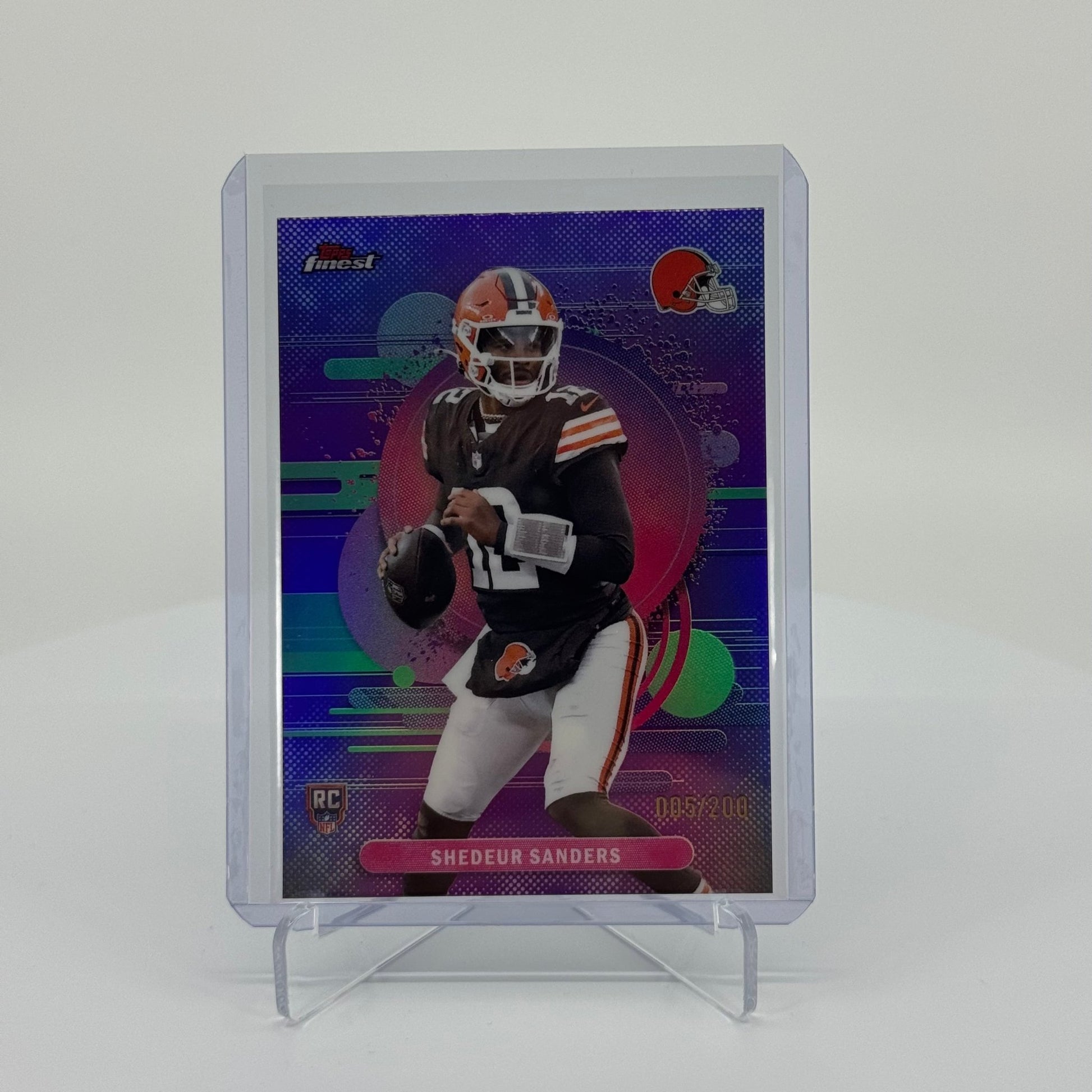 Shedeur Sanders (RC) - 2025 Topps Finest Football - Purple Uncommon /200 - YTCards