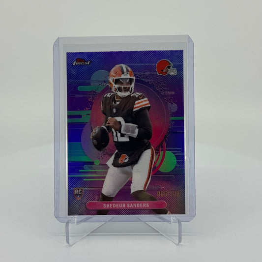 Shedeur Sanders (RC) - 2025 Topps Finest Football - Purple Uncommon /200 - YTCards